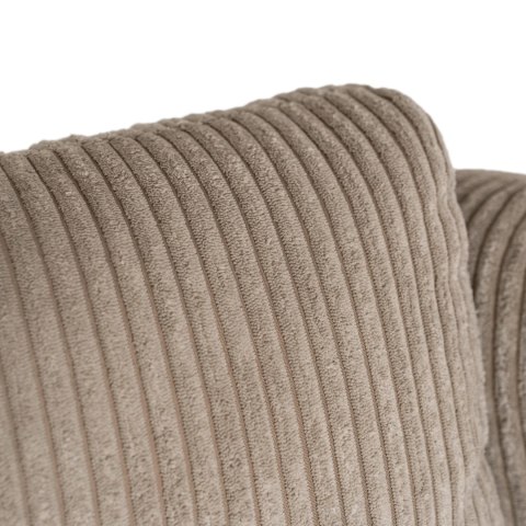 Fotel Rozkładany z Podnóżkiem SPENCER Beżowy Sztruksowy Nowoczesny