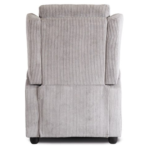 Fotel Rozkładany z Podnóżkiem SPENCER Szary Sztruksowy Nowoczesny