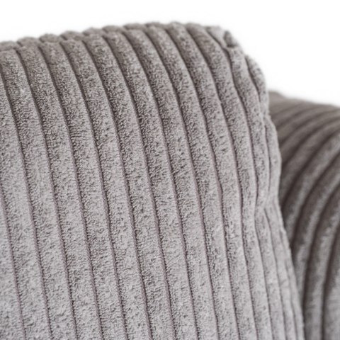 Fotel Rozkładany z Podnóżkiem SPENCER Szary Sztruksowy Nowoczesny