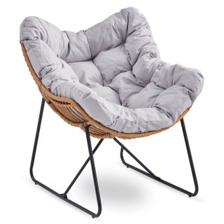 Fotel Wypoczynkowy Ogrodowy FIN na Płozach Szary Nowoczesny