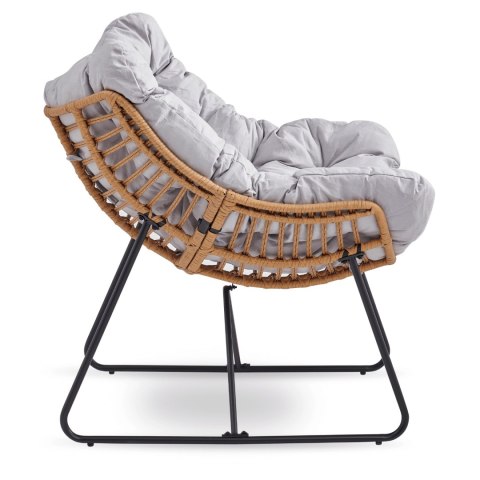 Fotel Wypoczynkowy Ogrodowy FIN na Płozach Szary Nowoczesny