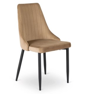 Krzesło BARI Beżowe Welurowe