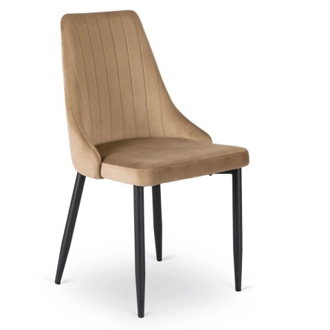Krzesło BARI Beżowe Welurowe