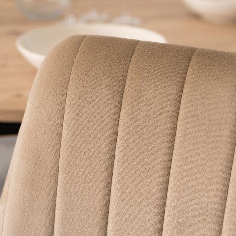 Krzesło BARI Beżowe Welurowe