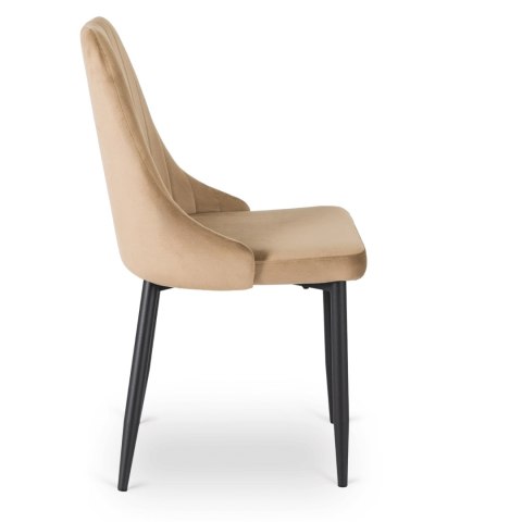 Krzesło BARI Beżowe Welurowe