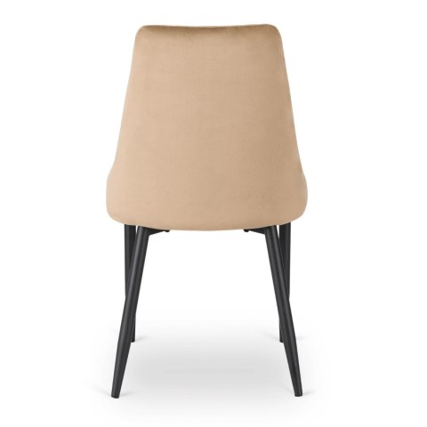 Krzesło BARI Beżowe Welurowe