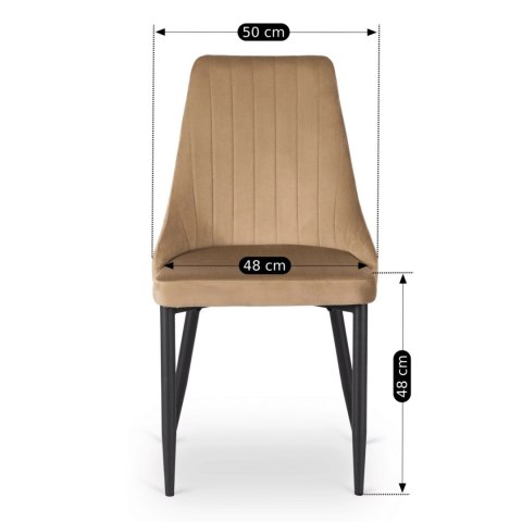 Krzesło BARI Beżowe Welurowe