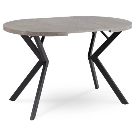 Stół DORIAN Rozkładany 80-160 cm Beton/Czarny