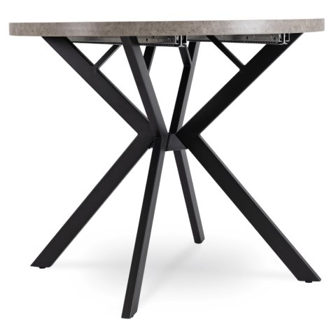 Stół DORIAN Rozkładany 80-160 cm Beton/Czarny