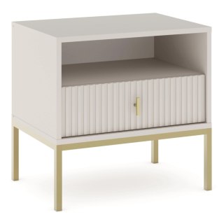 Szafka Nocna MARCOS Ryflowana Kaszmir/Złoty