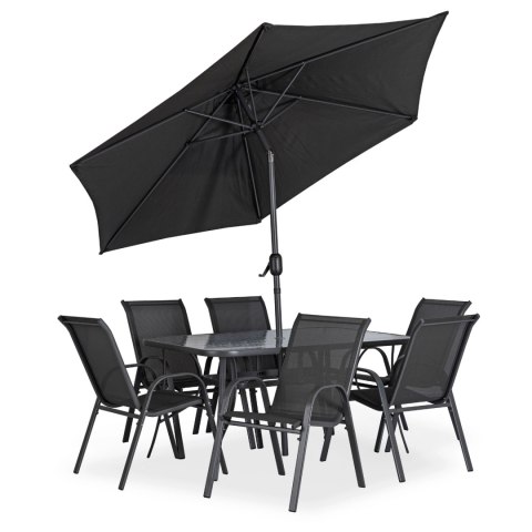 Zestaw Mebli Ogrodowych NEBRASKA Czarny