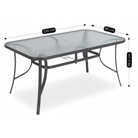 Zestaw Mebli Ogrodowych NEBRASKA Czarny