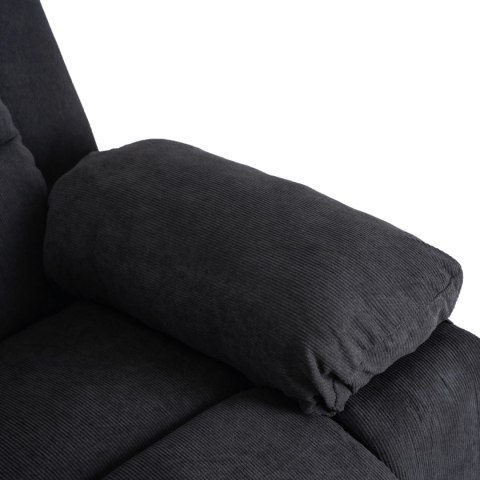 Fotel Masujący Elektrycznie Rozkładany FENIX z Funkcją Wstawania Czarny