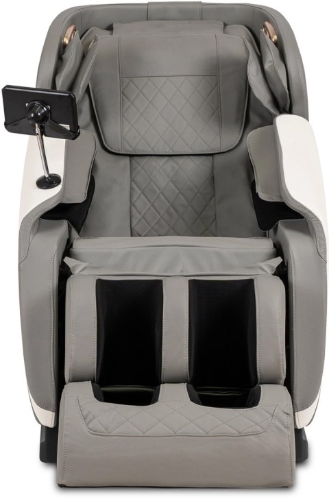 Fotel Masujący VX MAX Wypoczynkowy Szary Ekoskóra Nowoczesny Angielski