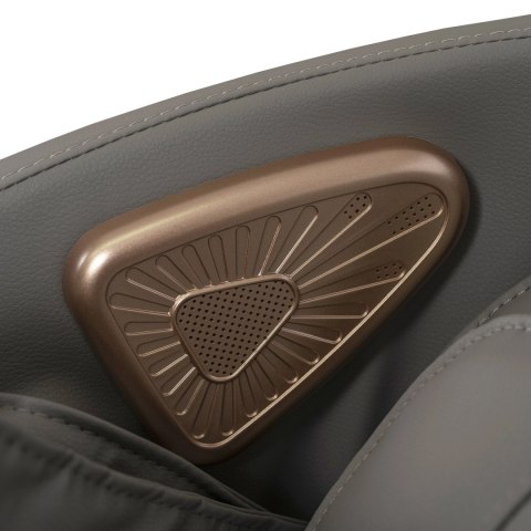 Fotel Masujący VX MAX Wypoczynkowy Szary Ekoskóra Nowoczesny Angielski