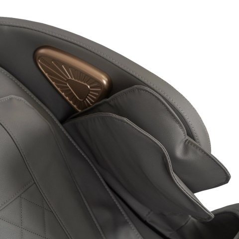 Fotel Masujący VX MAX Wypoczynkowy Szary Ekoskóra Nowoczesny Angielski