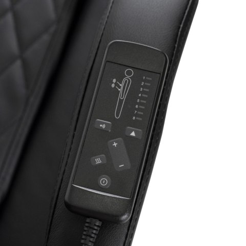 Fotel Biurowy Masujący z Funkcją Podgrzewania GIORGIO Obrotowy Czarny Ekoskóra Nowoczesny