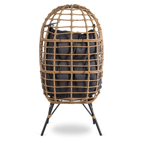 Fotel Ogrodowy MADISON Kokon Wypoczynkowy Szary Nowoczesny Boho