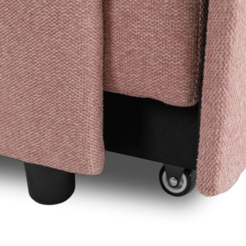 Fotel Wypoczynkowy Rozkładany IBERIS 67 cm Różowy Tapicerowany Nowoczesny