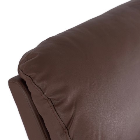 Fotel Masujący BRUCE Rozkładany Brązowy Ekoskóra Nowoczesny