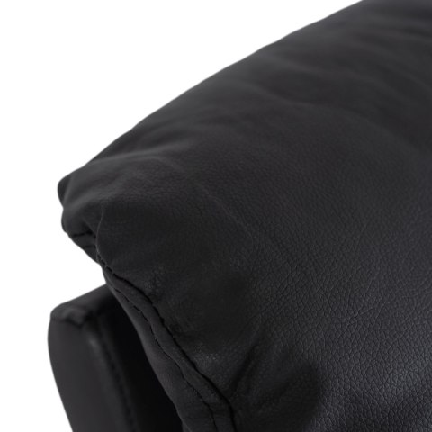 Fotel Masujący BRUCE Rozkładany Czarny Ekoskóra Nowoczesny