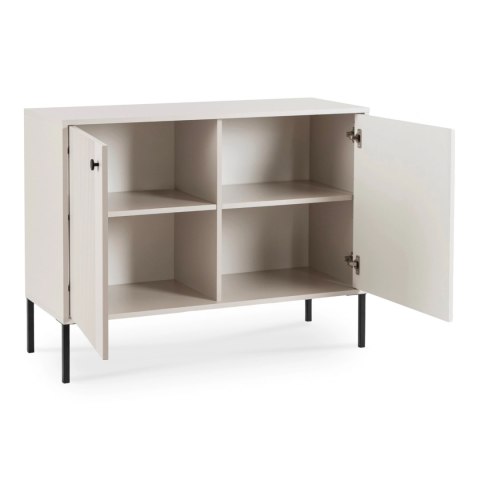 Komoda do Salonu SOFT 104 cm Kaszmir Ryflowana Dwudrzwiowa Nowoczesna