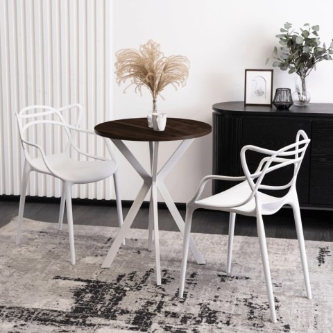 Stół LAUREN 60 cm Orzech/Biały