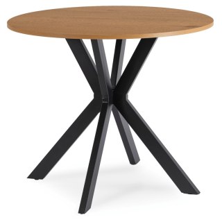 Stół LAUREN 80 cm Dąb Złoty/Czarny