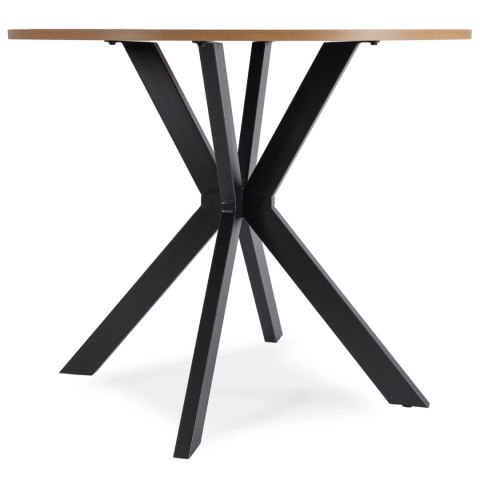 Stół LAUREN 80 cm Dąb Złoty/Czarny