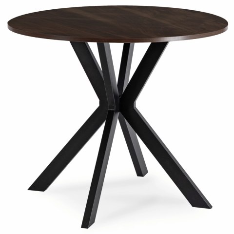 Stół LAUREN 80 cm Orzech/Czarny