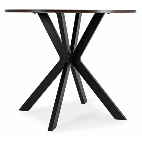 Stół LAUREN 80 cm Orzech/Czarny