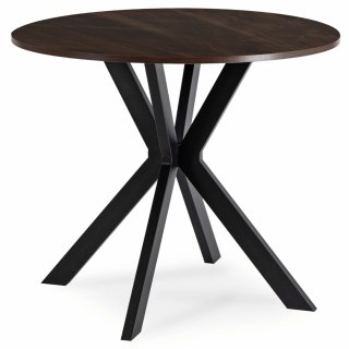 Stół LAUREN 90 cm Orzech/Czarny