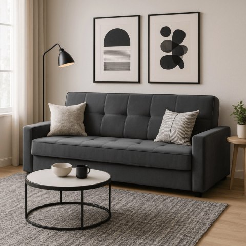 Zestaw 2x Sofa Rozkładana ALUNA Szara