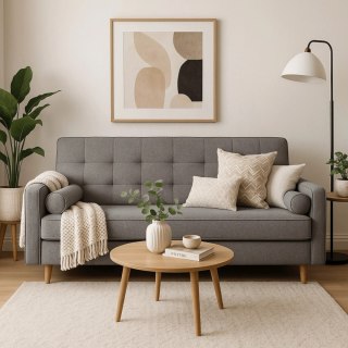 Zestaw 2x Sofa Rozkładana MALTA Szara