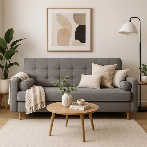 Zestaw 2x Sofa Rozkładana MALTA Szara