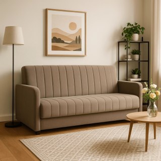 Zestaw 2x Sofa Rozkładana PORTO Beżowa