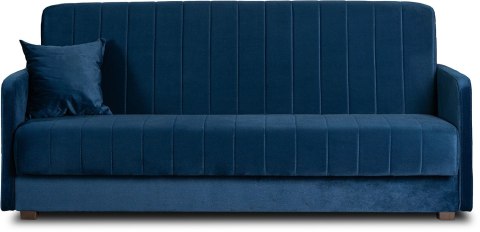 Zestaw 2x Sofa Rozkładana PORTO Granatowa Welurowa