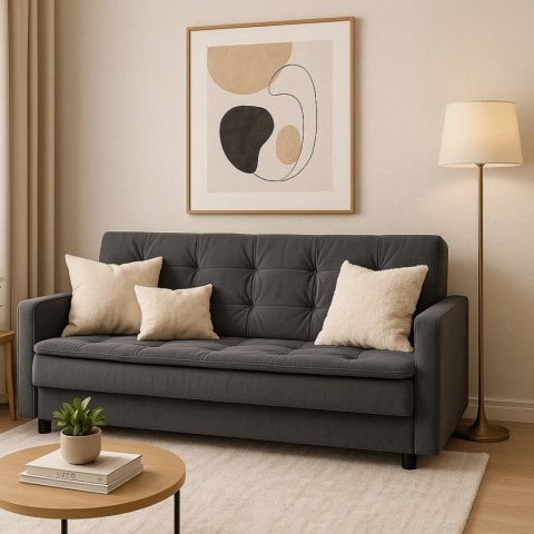 Zestaw 2x Sofa Rozkładana STELLA Szara