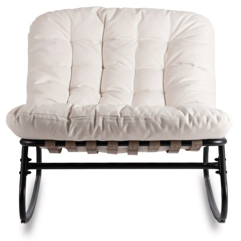 Fotel Bujany Ogrodowy AURORA na Płozach Beżowy/Kaszmir Nowoczesny