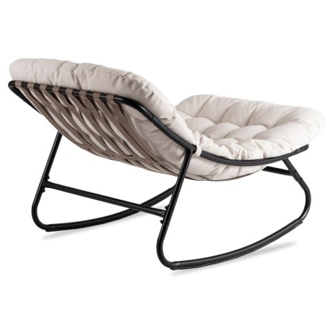 Fotel Bujany Ogrodowy AURORA na Płozach Beżowy/Kaszmir Nowoczesny