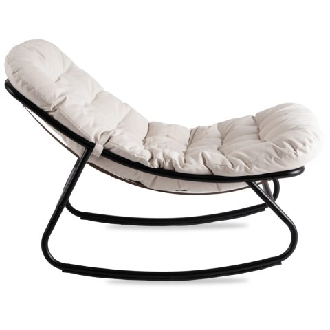 Fotel Bujany Ogrodowy AURORA na Płozach Beżowy/Kaszmir Nowoczesny