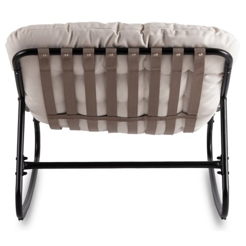 Fotel Bujany Ogrodowy AURORA na Płozach Beżowy/Kaszmir Nowoczesny