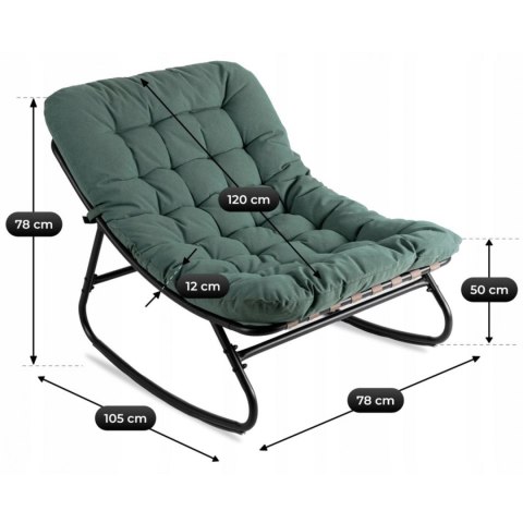 Fotel Bujany AURORA Zielony