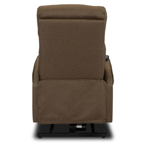 Fotel Wypoczynkowy COLTON z Funkcją Wstawania Elektrycznie Rozkładany Brązowy Nowoczesny