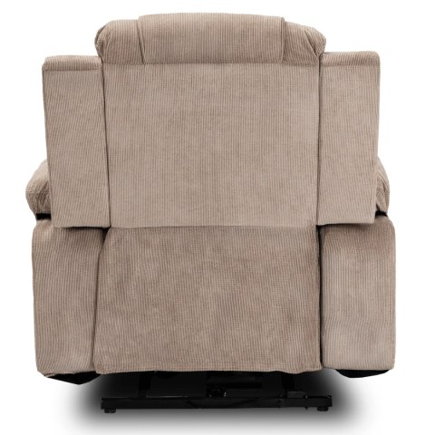 Fotel Masujący Elektrycznie Rozkładany FENIX z Funkcją Wstawania Beżowy