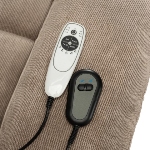 Fotel Masujący Elektrycznie Rozkładany FENIX z Funkcją Wstawania Beżowy