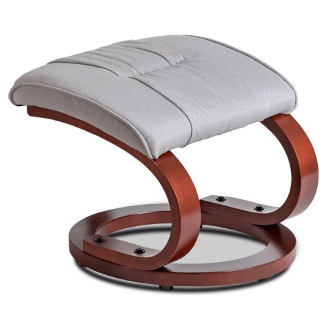 Fotel Masujący Podgrzewany CANO z Podnóżkiem Szary Tkanina