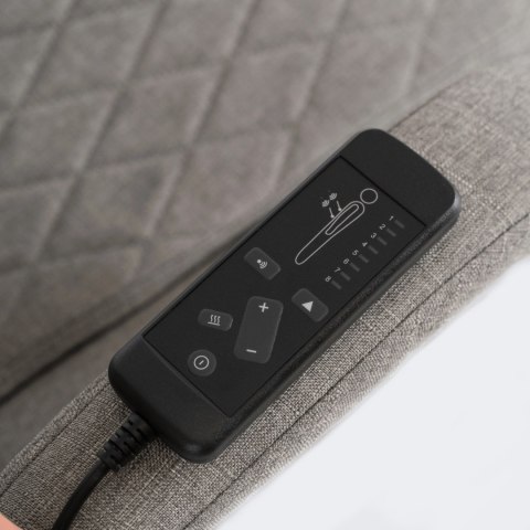 Fotel Biurowy Masujący z Funkcją Podgrzewania GIORGIO Obrotowy Szary Nowoczesny