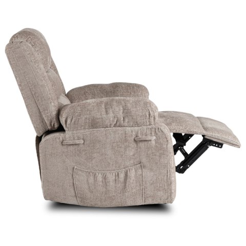 Fotel Rozkładany ARTURO Beżowy Welurowy