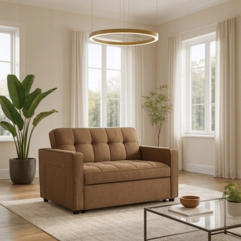 Fotel Rozkładany ASTER do Spania Brązowy